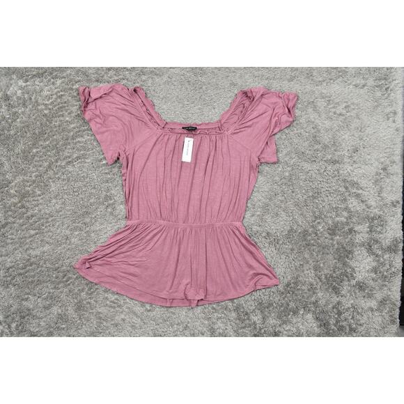 NEW Lane Bryant Pink Blouse 14/16 NWT, Rayon, Plus Size Long Sleeve - Picture 3 of 7